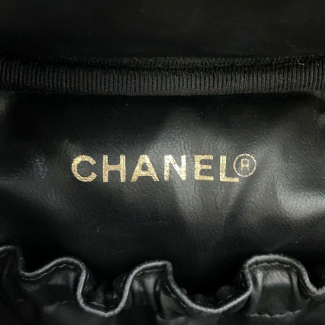 CC Caviar Vanity Bag Black - Gaby Paris