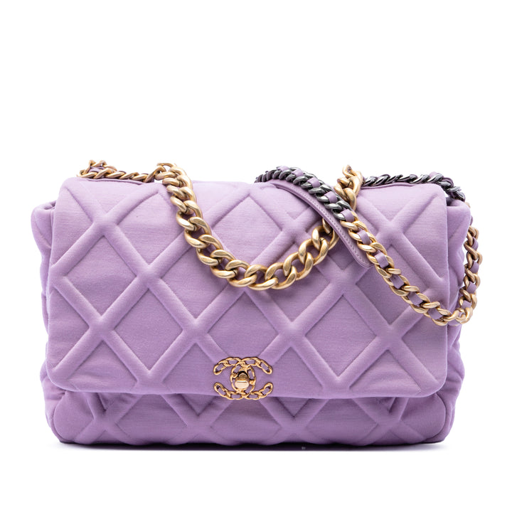 Chanel Large Jersey 19 à rabat