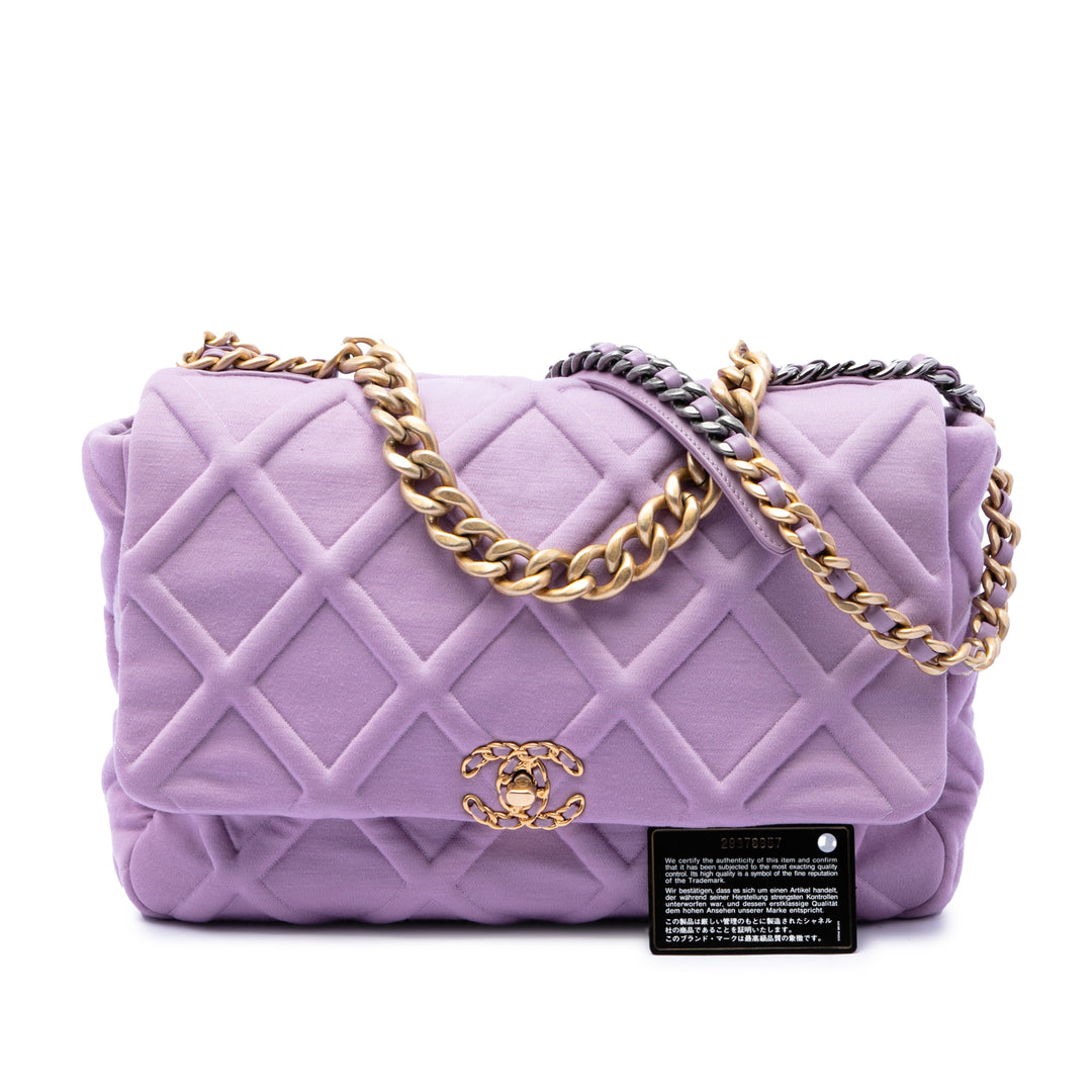 Chanel Large Jersey 19 à rabat