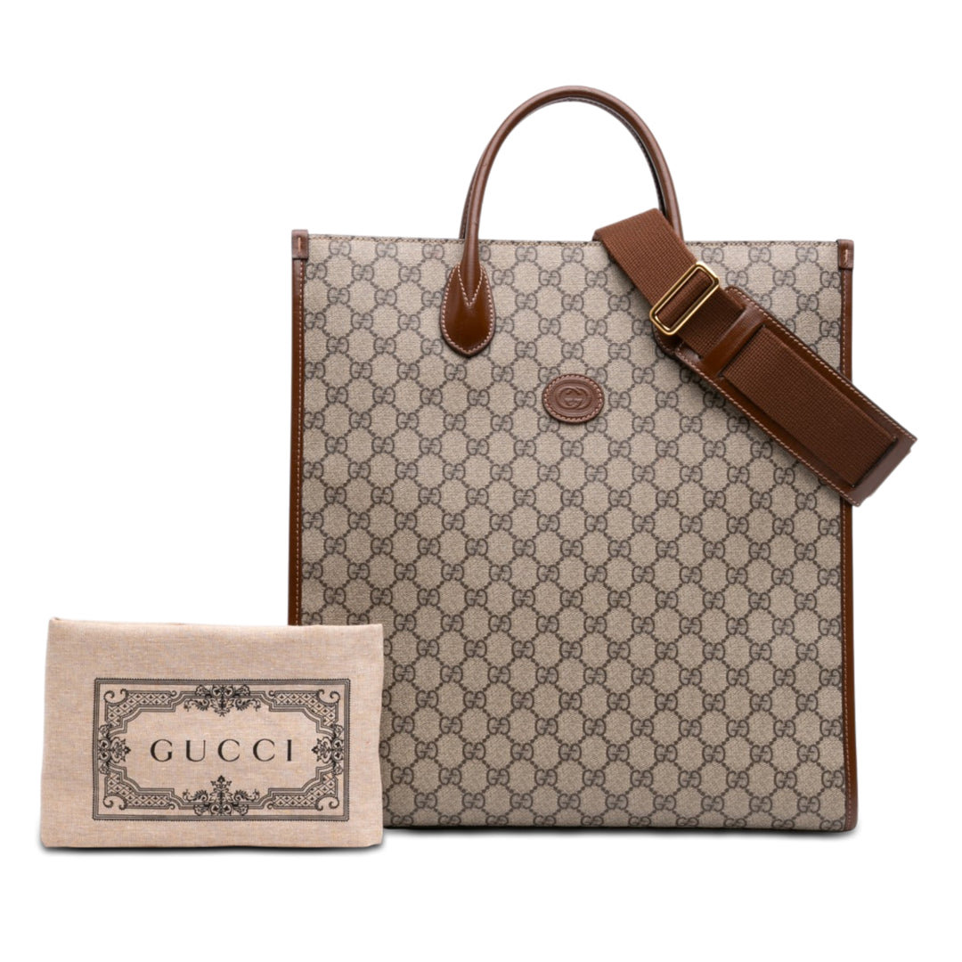 Gucci Medium GG Supreme Interlocking G Cabas
