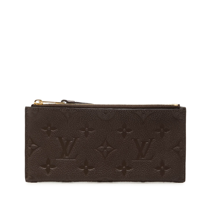 Louis Vuitton Pochette Felicie Zippé Insert Monogram Empreinte Marron – vue principale – GABY PARIS