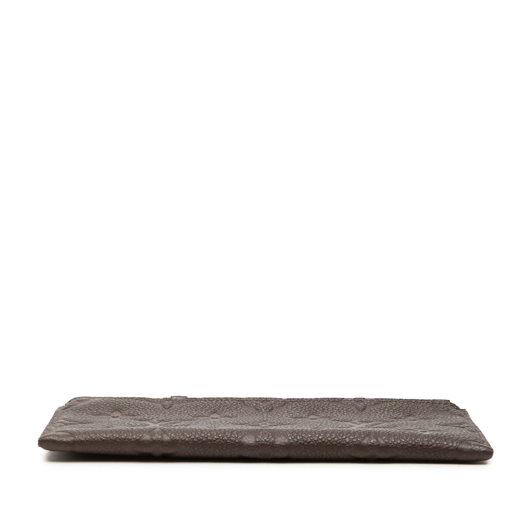 Louis Vuitton Pochette Felicie Zippé Insert Monogram Empreinte Marron – vue 3 – GABY PARIS