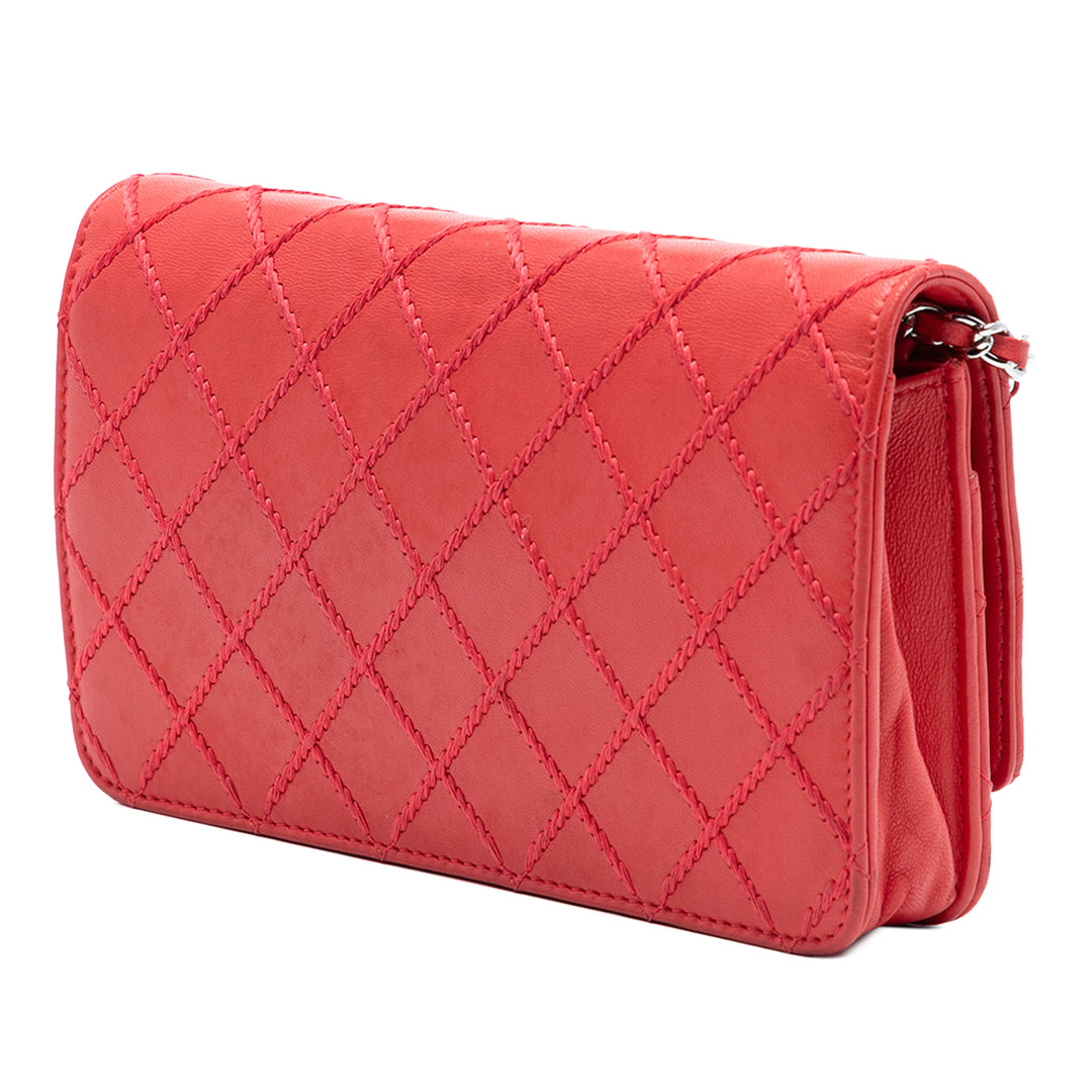 Chanel CC Cuir d’agneau Wild Stitch Wallet on Chain