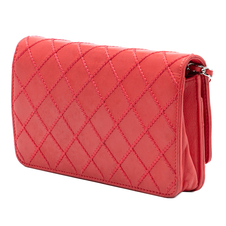 Chanel CC Cuir d’agneau Wild Stitch Wallet on Chain