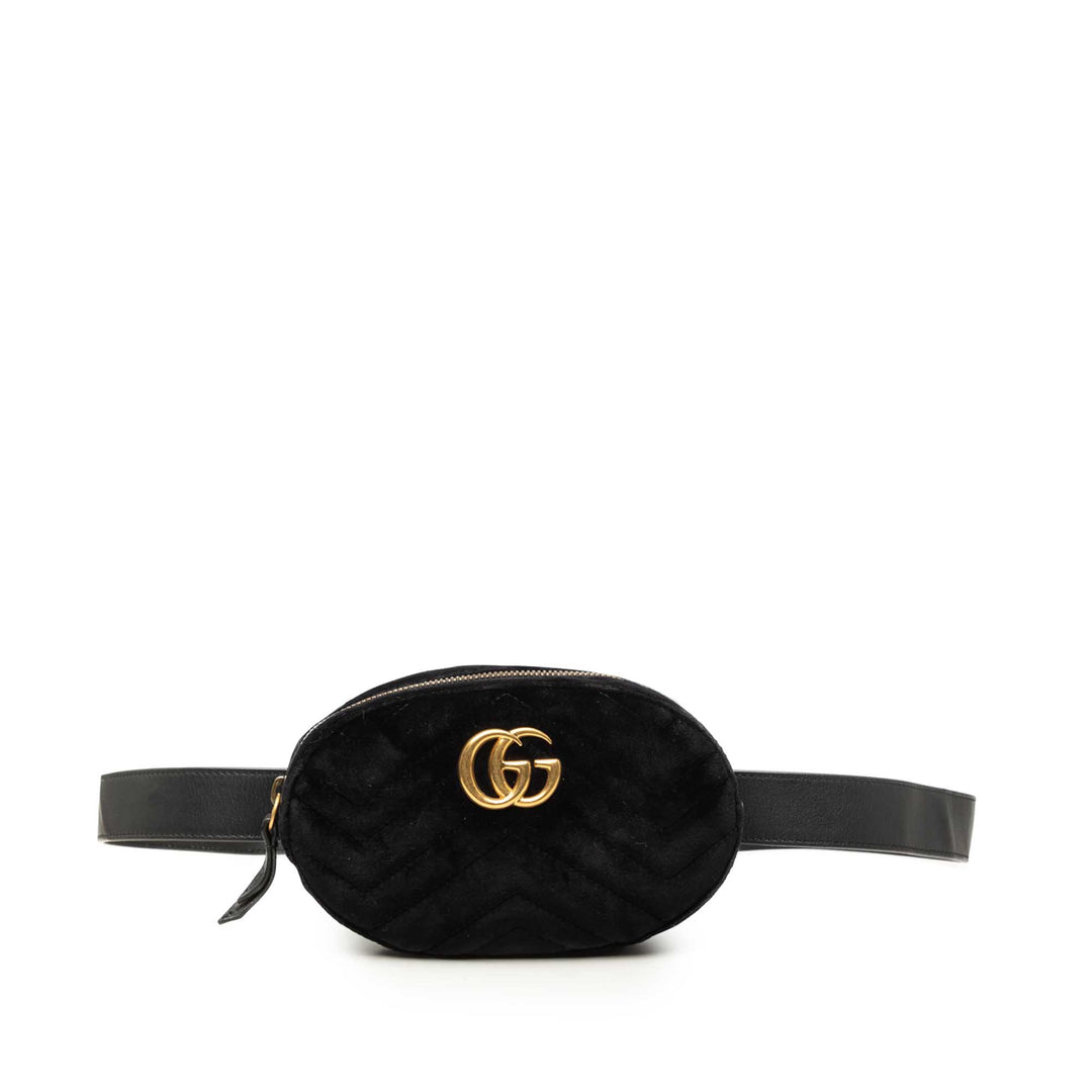 GG Marmont Matelasse Sac ceinture Noir