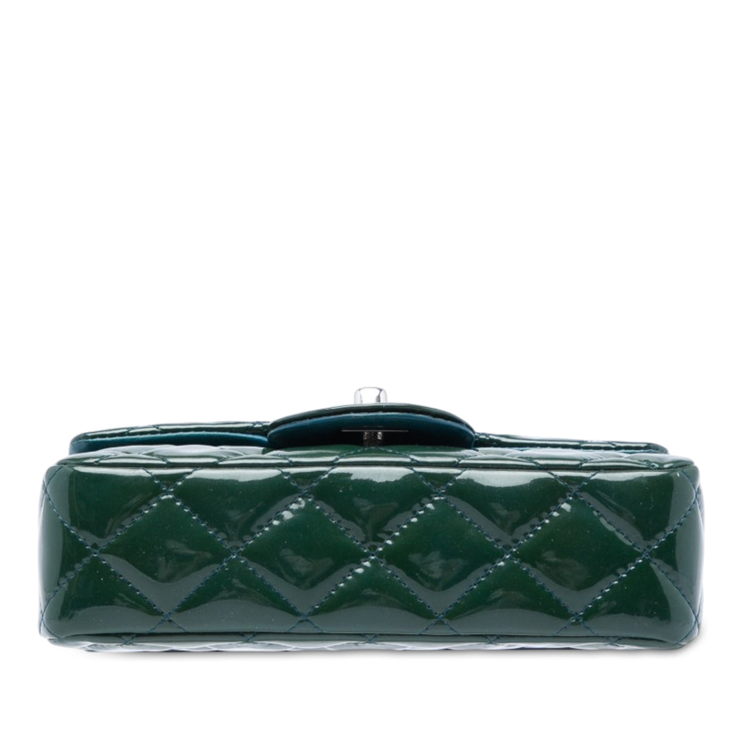 Chanel Extra Mini Rectangular Classic Cuir verni Simple rabat