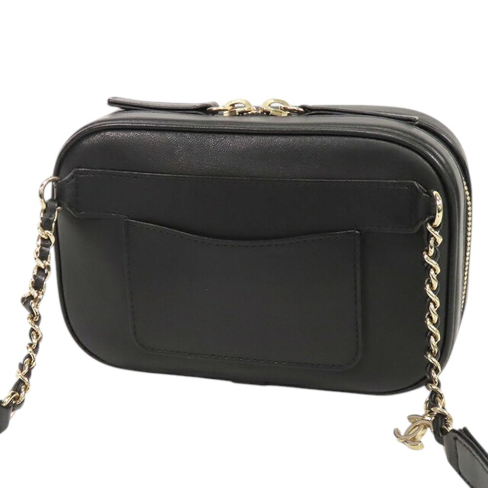 Chanel Sac caméra CC Mania Cuir d'agneau Noir – vue 2 – GABY PARIS