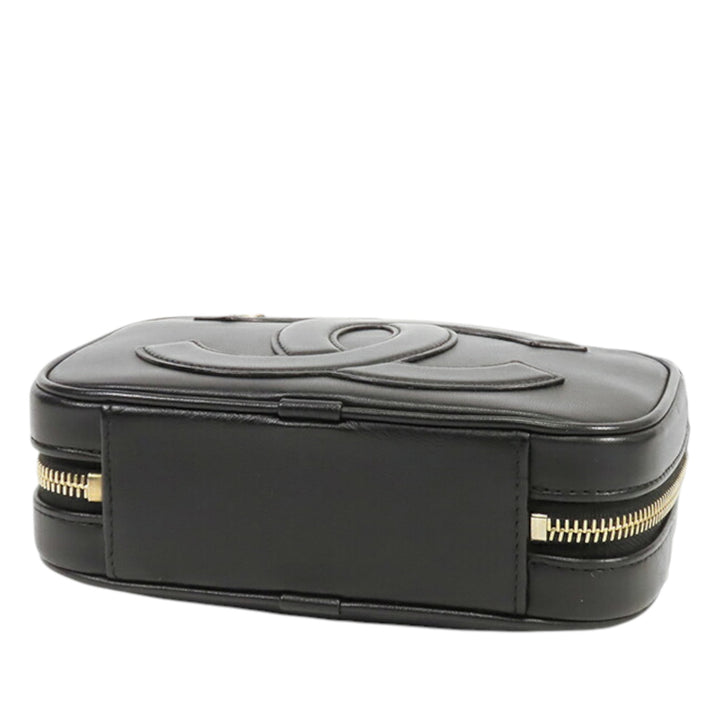 Chanel Sac caméra CC Mania Cuir d'agneau Noir – vue 3 – GABY PARIS