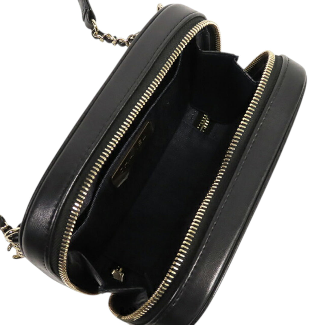 Chanel Sac caméra CC Mania Cuir d'agneau Noir – vue 4 – GABY PARIS