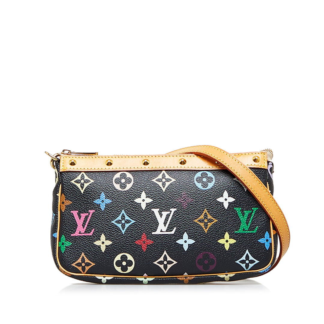 Monogram Multicolore Pochette Accessoires Black - Gaby Paris