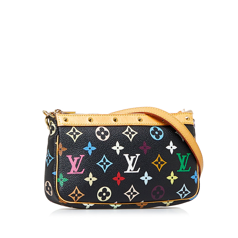 Monogram Multicolore Pochette Accessoires Black - Gaby Paris