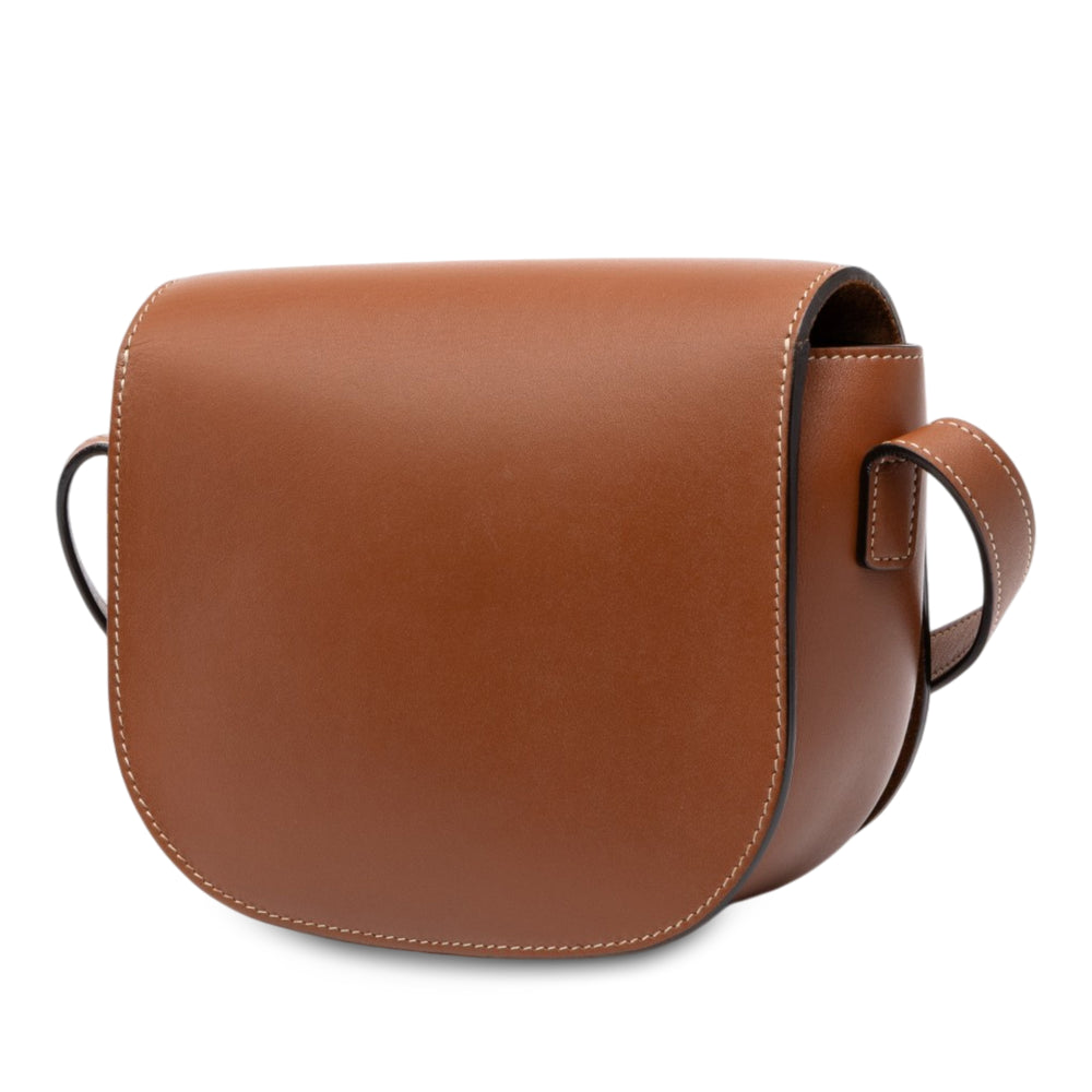 Celine Triomphe Folco Sac Moyen Cuir de veau Marron – vue 2 – GABY PARIS