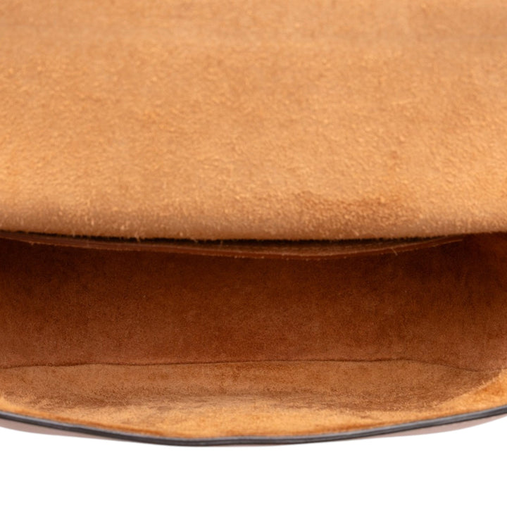 Celine Triomphe Folco Sac Moyen Cuir de veau Marron – vue 4 – GABY PARIS