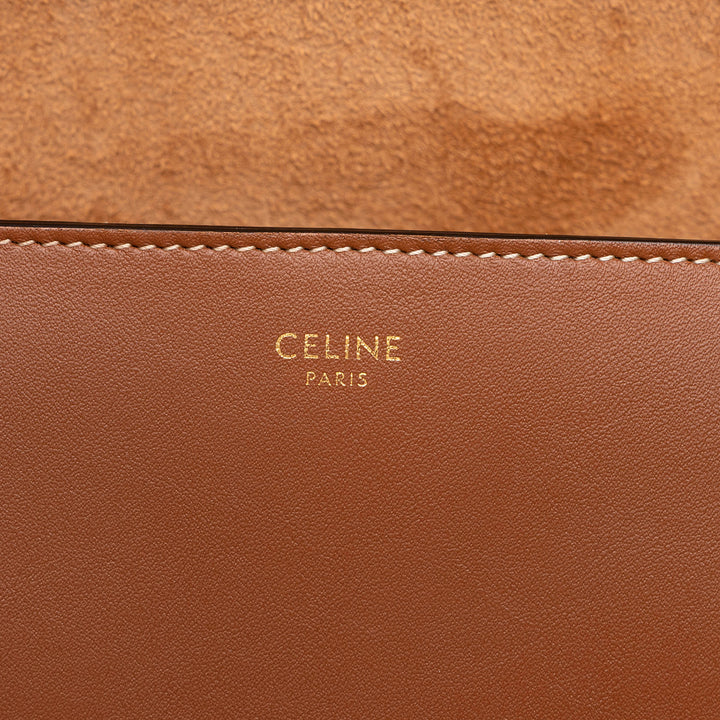 Celine Triomphe Folco Sac Moyen Cuir de veau Marron – vue 5 – GABY PARIS