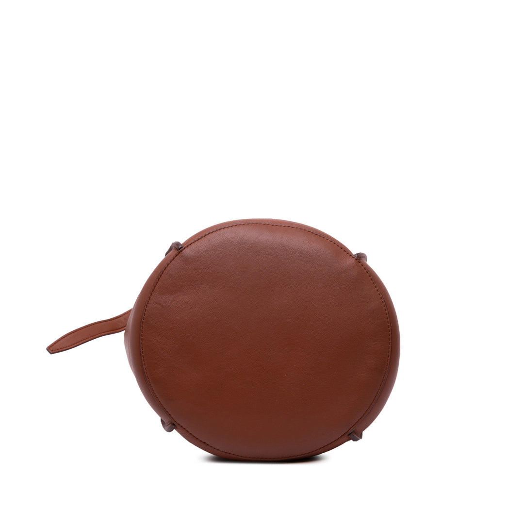 Leather Big Bag Bucket Brown - Gaby Paris