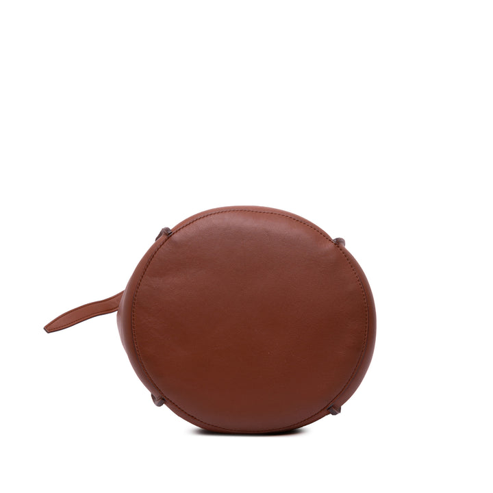 Leather Big Bag Bucket Brown - Gaby Paris