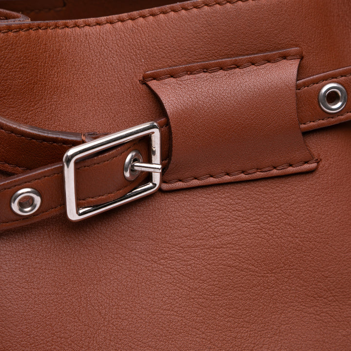 Leather Big Bag Bucket Brown - Gaby Paris