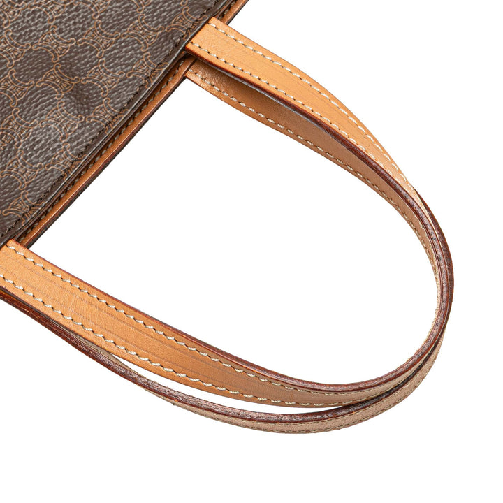 Macadam Coated Canvas Tote Brown - Gaby Paris