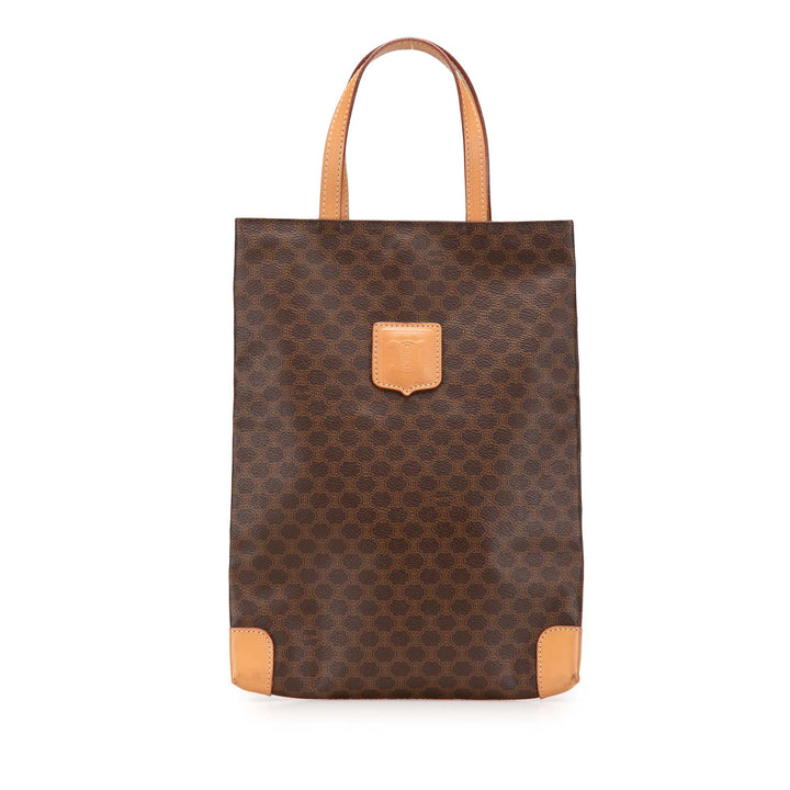 Macadam Coated Canvas Tote Brown - Gaby Paris