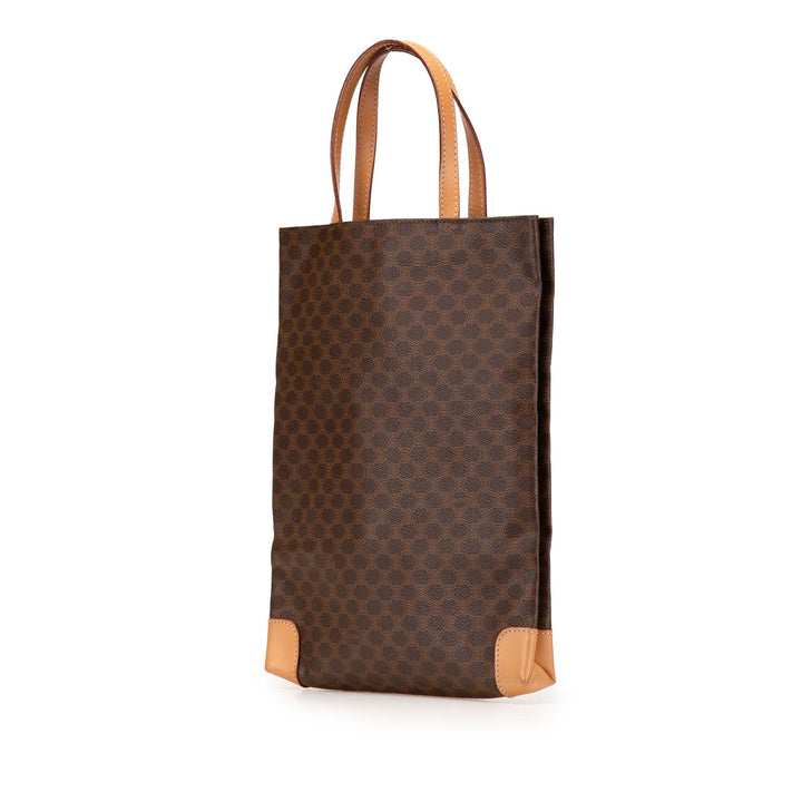 Macadam Coated Canvas Tote Brown - Gaby Paris