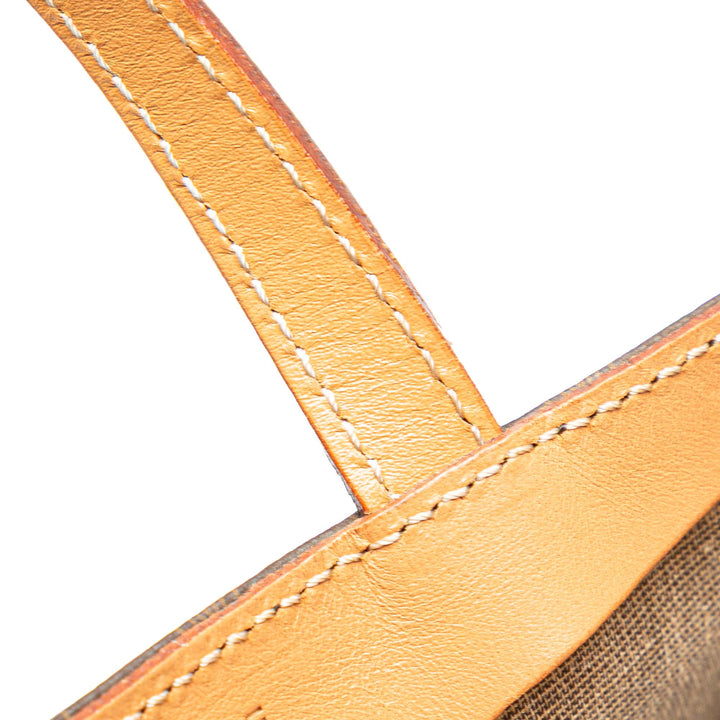 Macadam Coated Canvas Tote Brown - Gaby Paris