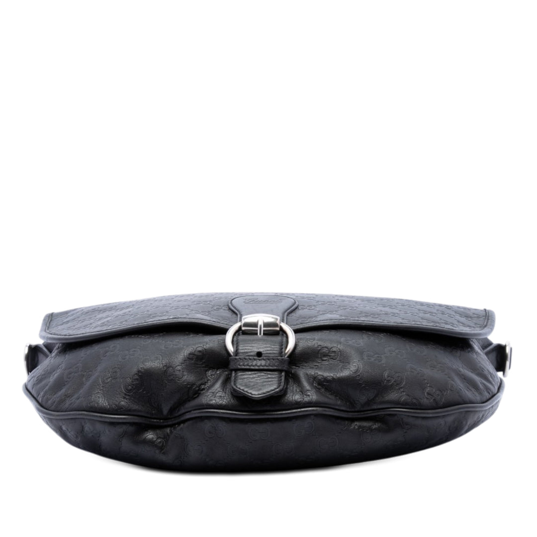 Guccissima à rabat Sac Messenger Noir