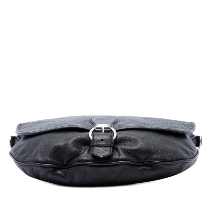 Guccissima à rabat Sac Messenger Noir