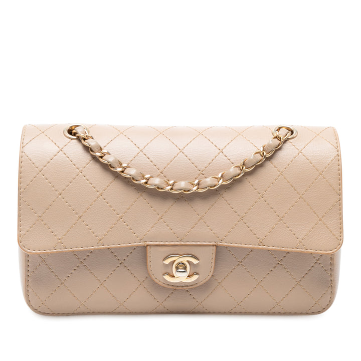 Chanel Medium Classic Cuir de veau Wild Stitch Double rabat Marron – GABY PARIS Authentique