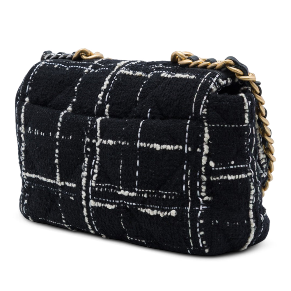 Chanel Sac à main 19 à rabat Tweed Moyen Noir – vue 2 – GABY PARIS