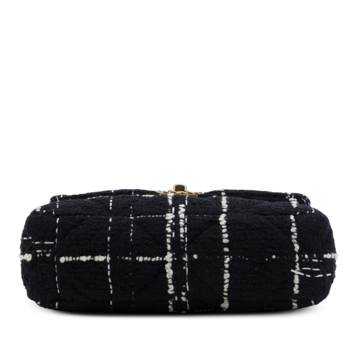Chanel Sac à main 19 à rabat Tweed Moyen Noir – vue 3 – GABY PARIS