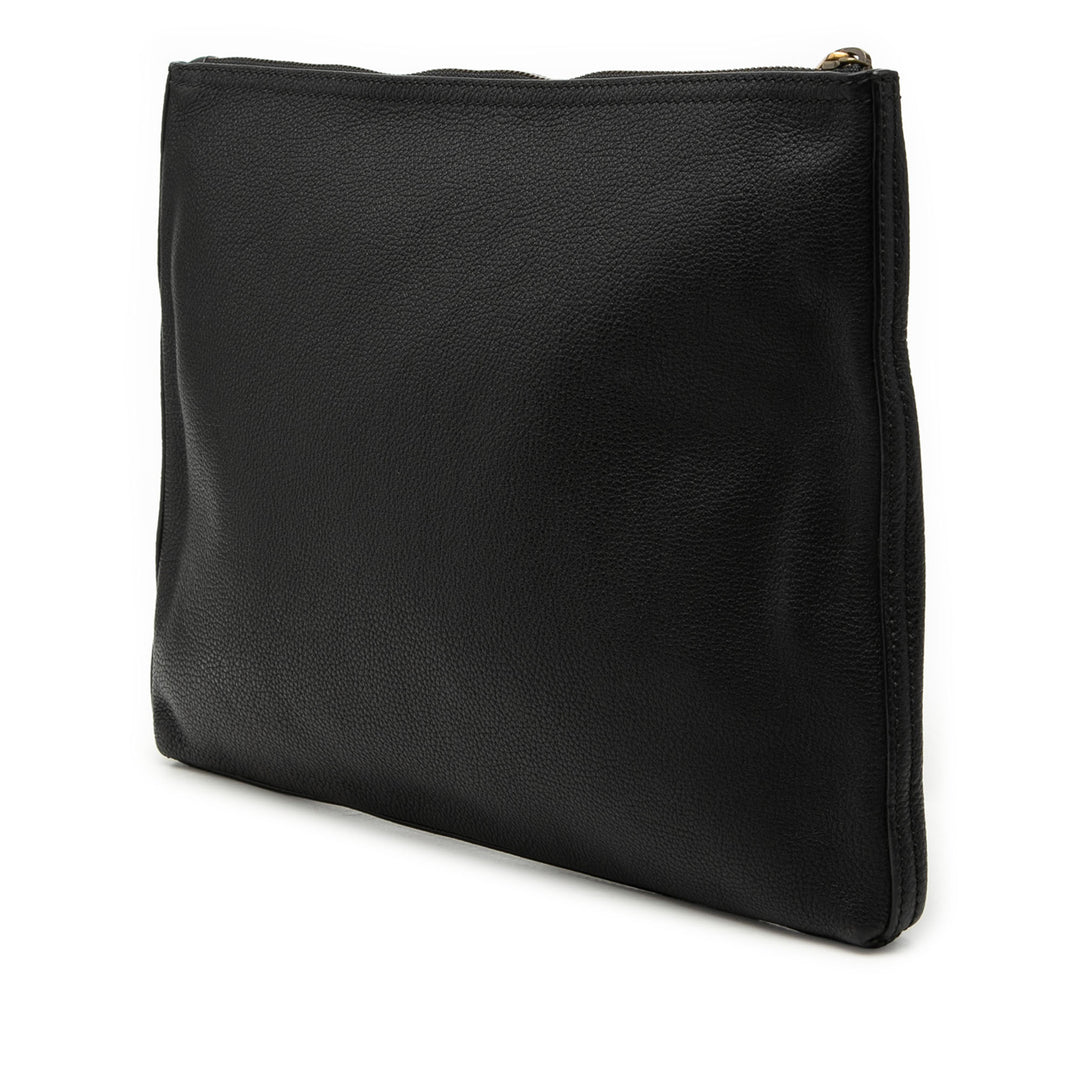 Gucci Medium Cuir de veau Logo Portfolio Pochette