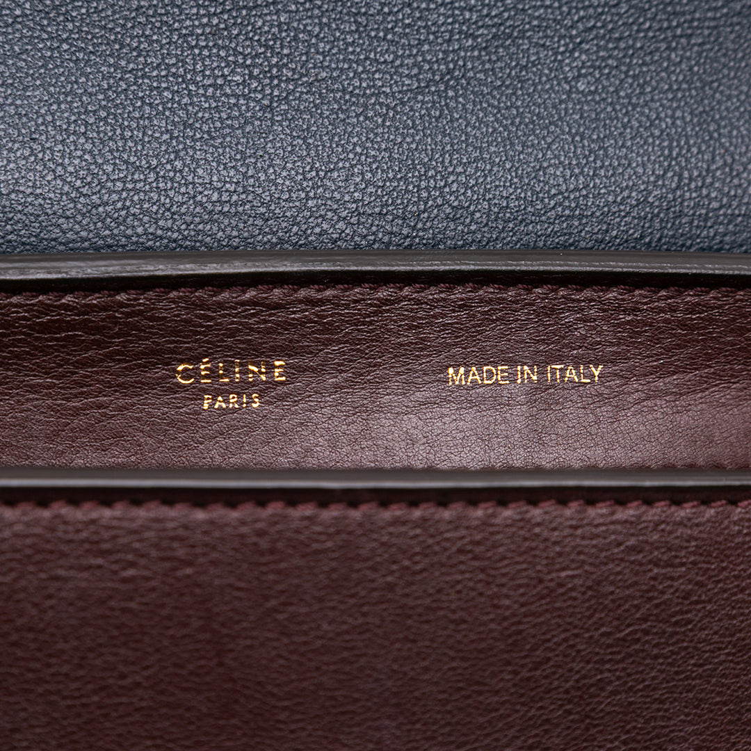 Celine Medium Tricolor Cuir Trapeze Sac cartable Rouge – GABY PARIS Authentique