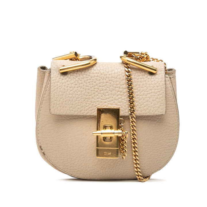 Chloé Nano Cuir de veau grainé Drew Sac porté croisé