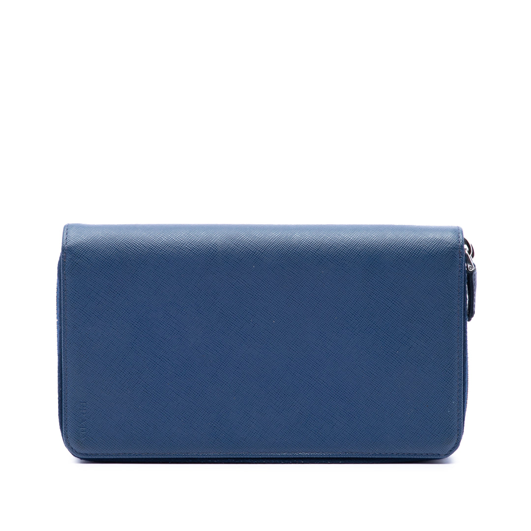 Prada Saffiano Double Zip Portefeuille long