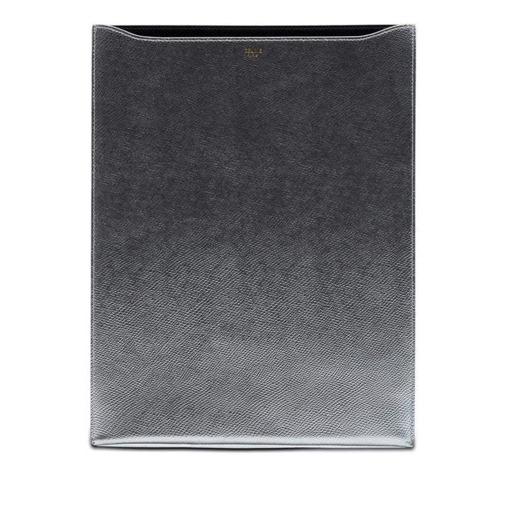 Métallisé grainé Tablet Sleeve Cuir de veau grainé Argenté