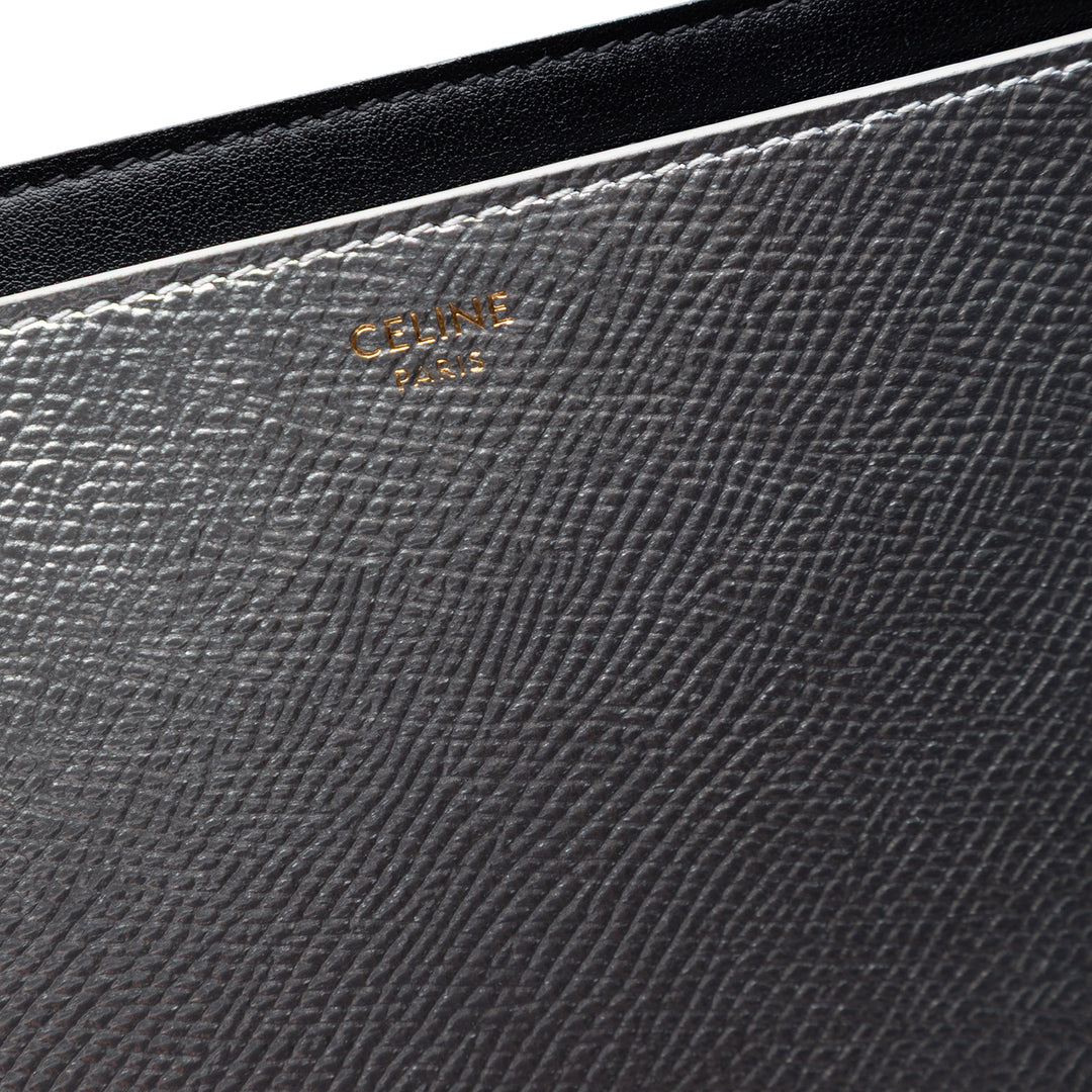 Métallisé grainé Tablet Sleeve Cuir de veau grainé Argenté