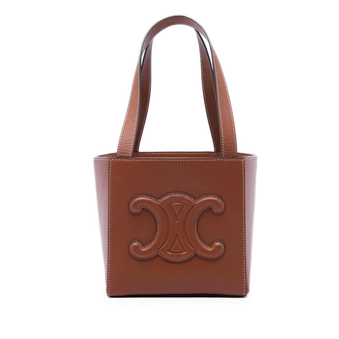 Triomphe Cube Sac Cuir de veau Marron