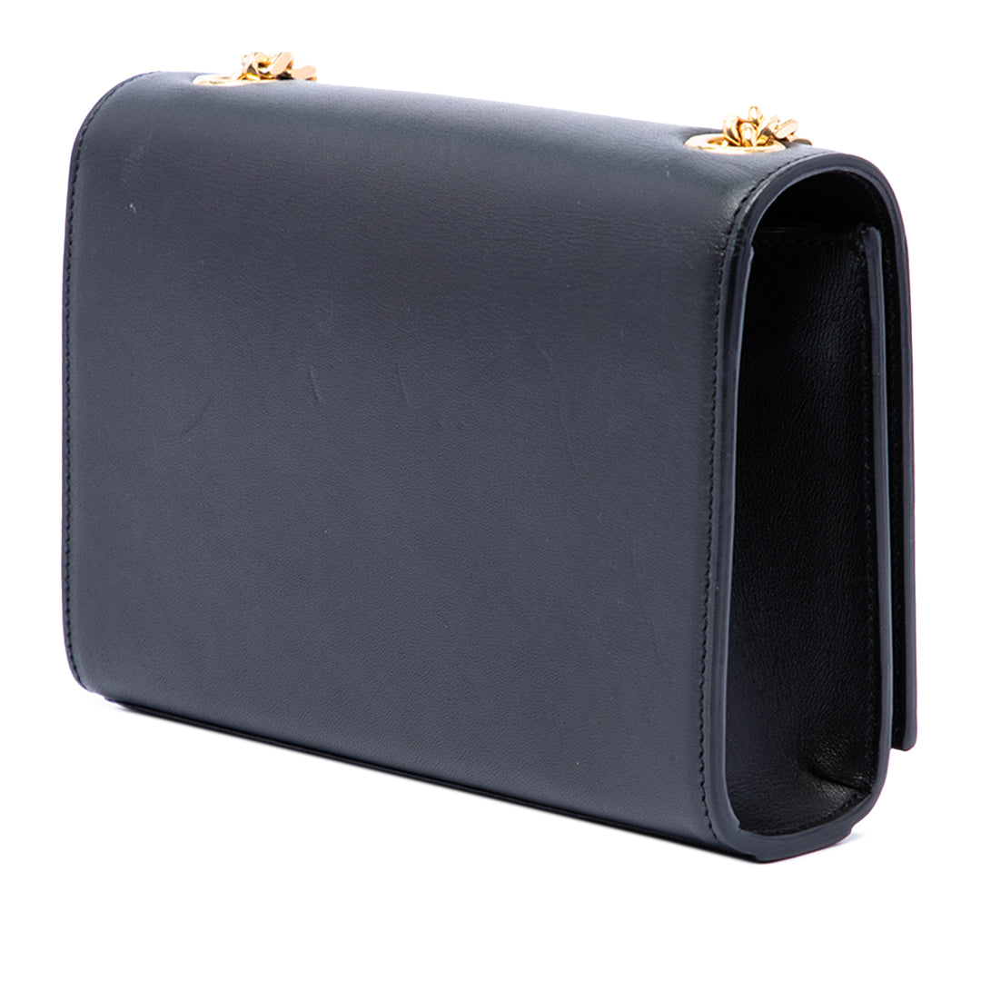 Saint Laurent Small Smooth Cuir de veau Monogram Kate Pompon Sac porté croisé