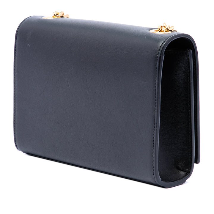 Saint Laurent Small Smooth Cuir de veau Monogram Kate Pompon Sac porté croisé