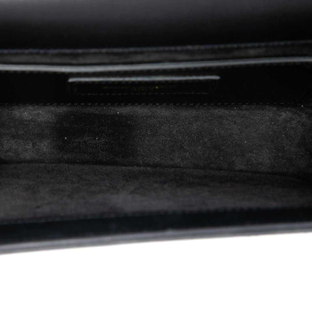 Saint Laurent Small Smooth Cuir de veau Monogram Kate Pompon Sac porté croisé
