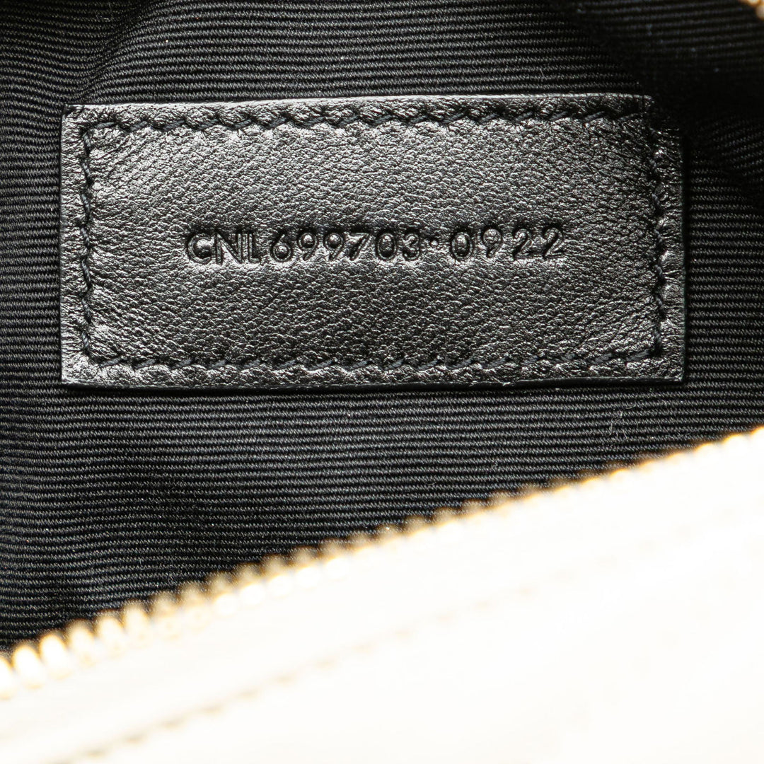Saint Laurent Mini Quilted Lambskin Sade Tube Bag White - GABY PARIS