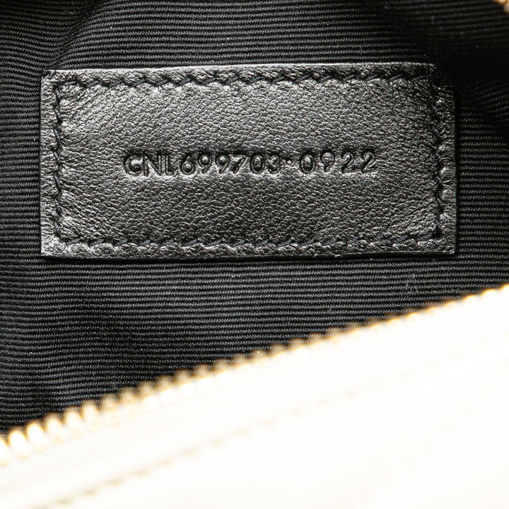 Saint Laurent Mini Quilted Lambskin Sade Tube Bag White - GABY PARIS