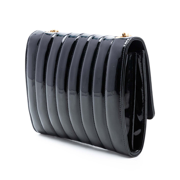 Saint Laurent Medium Cuir verni Vicky Sac porté croisé