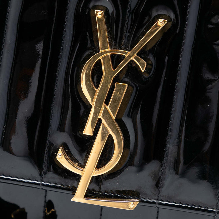Saint Laurent Medium Cuir verni Vicky Sac porté croisé