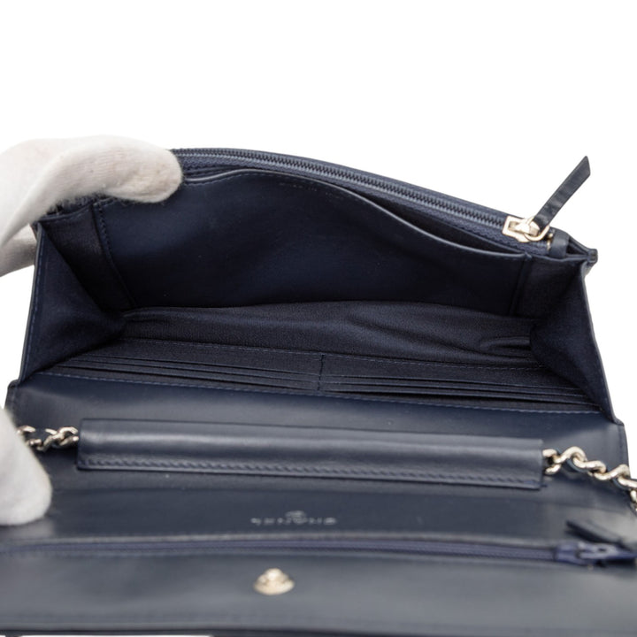 Chanel Chevron Cuir d’agneau Boy Wallet on Chain