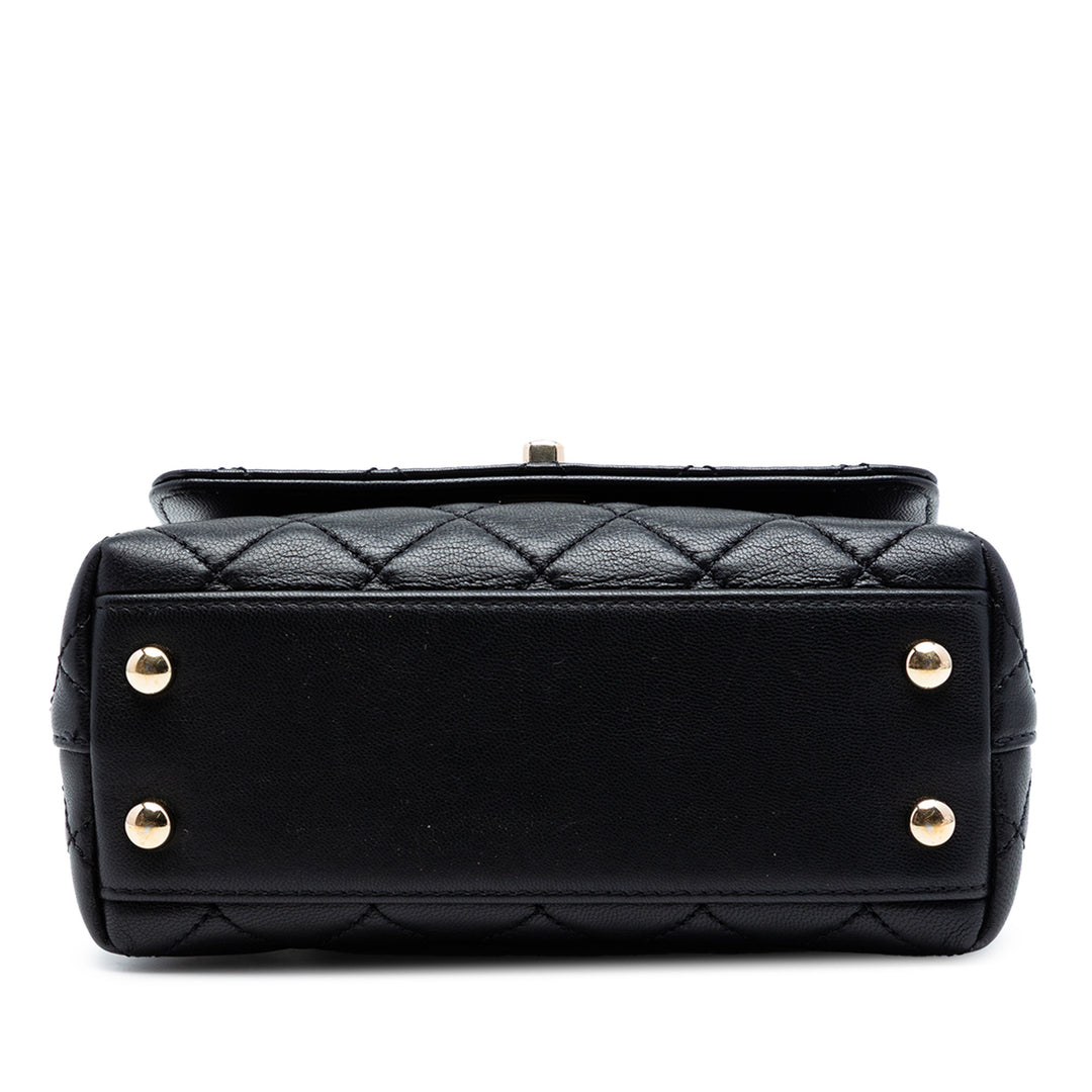 Chanel Extra Mini Matelassé Cuir d’agneau Rainbow Coco sac à anse supérieure