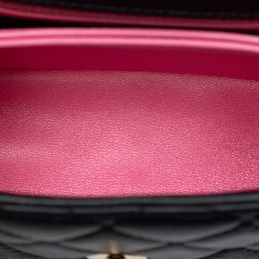 Chanel Extra Mini Matelassé Cuir d’agneau Rainbow Coco sac à anse supérieure