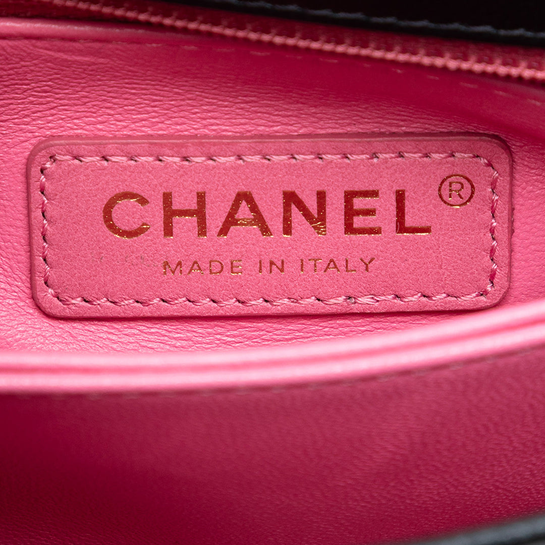 Chanel Extra Mini Matelassé Cuir d’agneau Rainbow Coco sac à anse supérieure