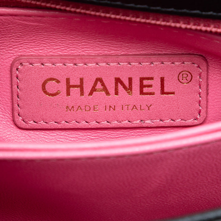 Chanel Extra Mini Matelassé Cuir d’agneau Rainbow Coco sac à anse supérieure