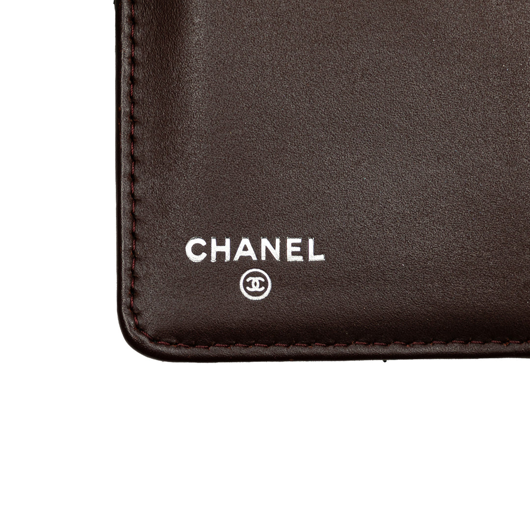CC Quilted Caviar Long Wallet Black - Gaby Paris